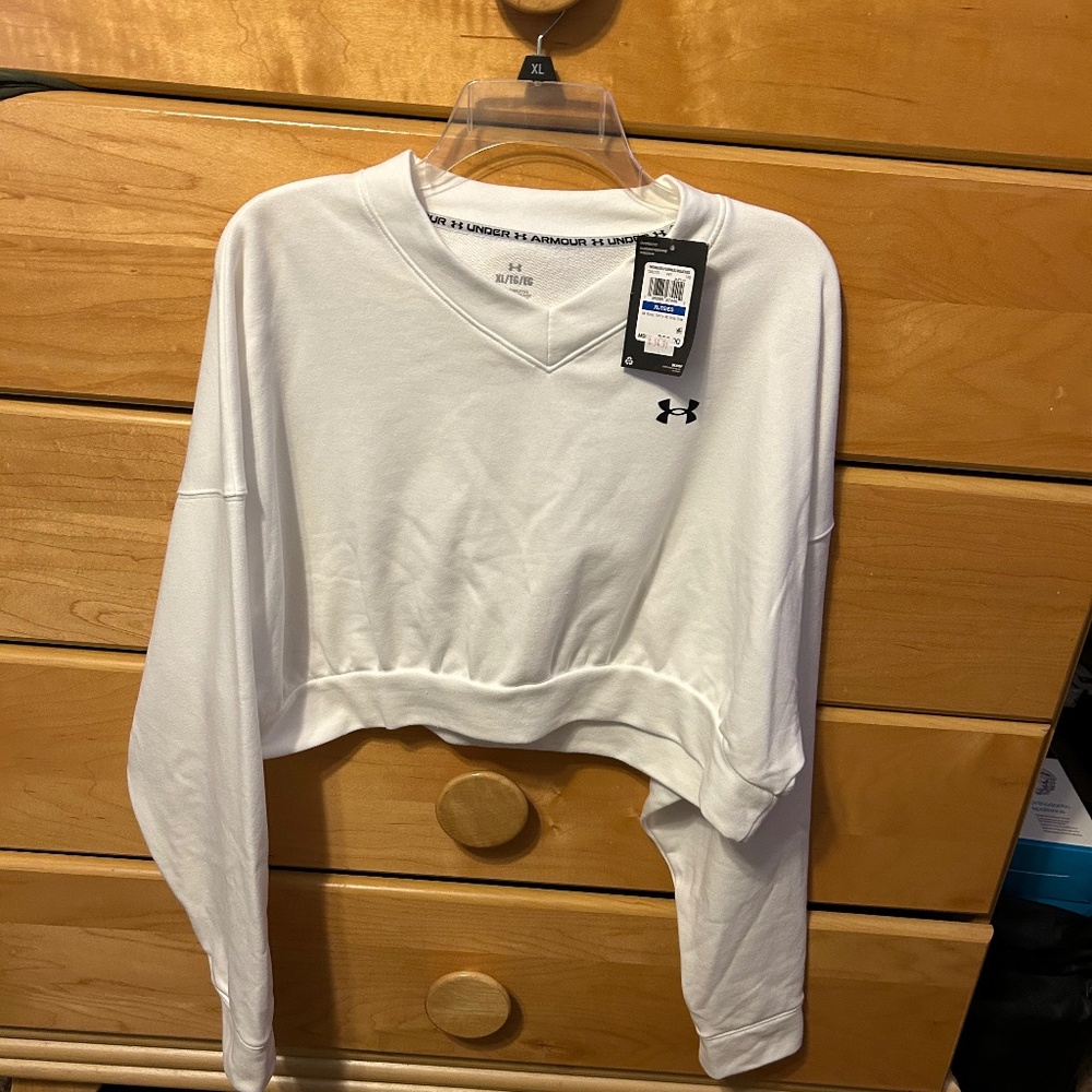 Under Armour Cropped Crew Sweatshirt-New With Tags